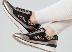 Caprice, trendige Damen-Sneaker, Weite G, mit herausnehmbarem Lederfußbett