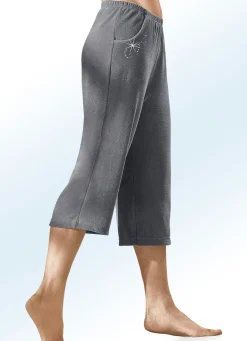 Caprihose mit dekorativer Schmucksteinzier