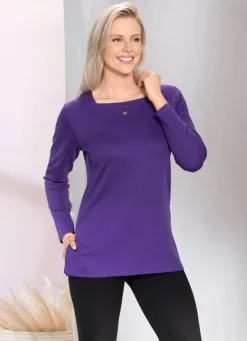 Charmantes Sweatshirt mit Blende in 2 Farben