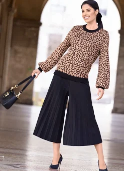 Culotte mit Plissee-Falten