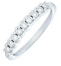 Damenring in Weißgold mit Brillanten