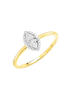 Damenring mit 3 Brillanten und 20 Diamanten