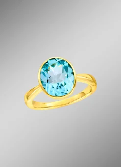 Damenring mit Blautopas