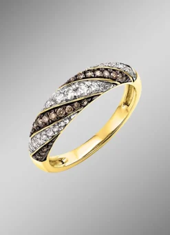 Damenring mit Brillanten und Diamanten