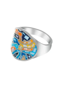 Damenring mit Mosaik-Design