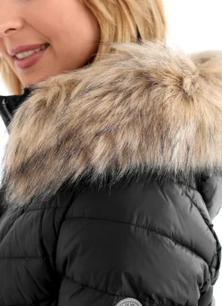 Daunenjacke mit abnehmbarer Kapuze