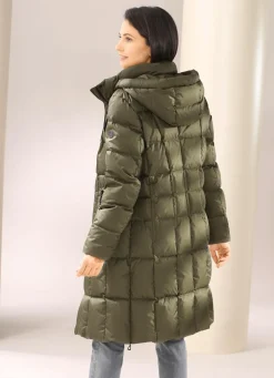Daunen-Kurzmantel mit abnehmbarer Kapuze