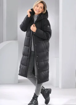 Daunenmantel mit fester Kapuze