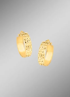 Diamantierte Creolen aus Gold