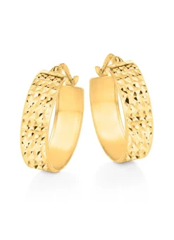 Diamantierte Creolen aus Gold