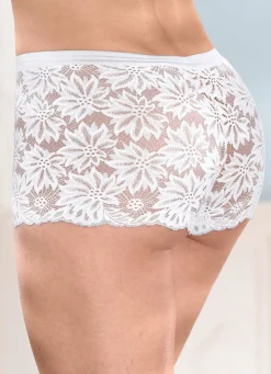 Dreierpack Pants aus elastischer Spitze