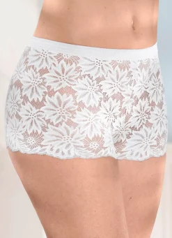 Dreierpack Pants aus elastischer Spitze