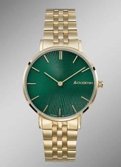 Dugena-Quartz-Damenuhr mit Edelstahlbandgehäuse