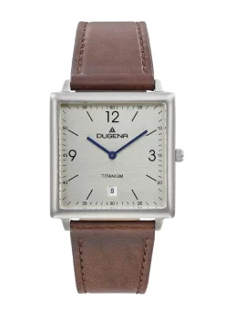 Dugena-Quartz-Herrenuhr mit robustem Titangehäuse
