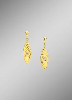 Durchbrochene Ohrstecker mit synthetischen Zirkonia