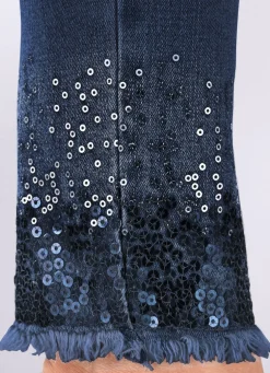 Edel-Jeans mit Fransensaum