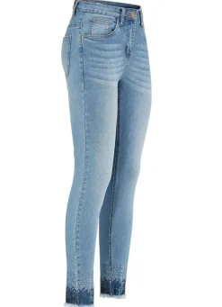 Edel-Jeans mit Fransensaum