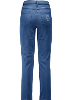 Edeljeans mit Stickerei in 7/8-Länge