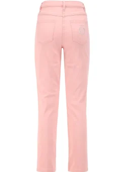 Edeljeans mit Stickerei in 7/8-Länge