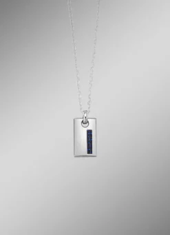 Edelstahl-Anhänger mit Kohlefaser