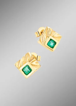 Edle Ohrstecker mit Smaragd