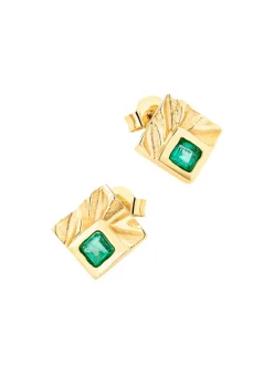 Edle Ohrstecker mit Smaragd