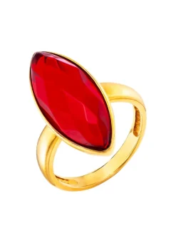 Edler Damenring mit Bernstein