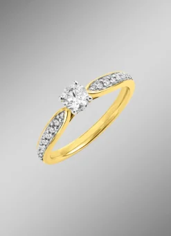 Edler Damenring mit Brillanten und Diamanten