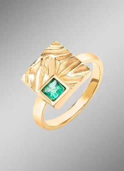 Edler Damenring mit Smaragd