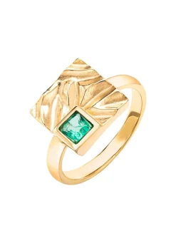 Edler Damenring mit Smaragd