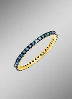 Edler Memoire-Ring mit blauen Brillanten