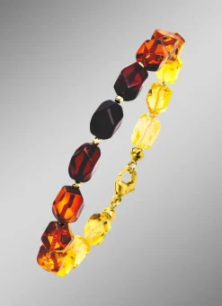 Edles Armband mit Bernstein und Hämatit