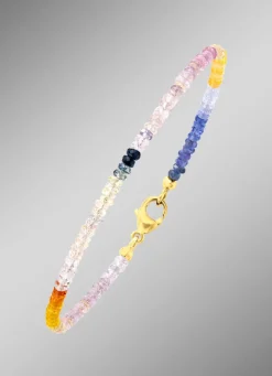 Edles Armband mit echt Safir in Multicolor