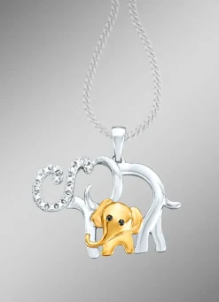 Elefanten-Anhänger mit 3 Diamanten