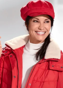 Elegante Damen-Ballonmütze, mit rückwärtigem Elastikeinsatz