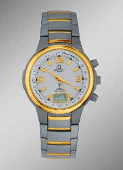 Elegante Funk-Solar-Herrenuhr der Marke Quality Time