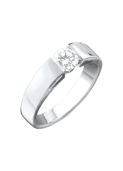 Eleganter Damenring in Weißgold mit Brillant