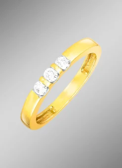 Eleganter Damenring mit 3 Brillanten