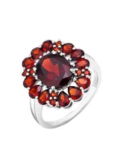 Eleganter Damenring mit Granat