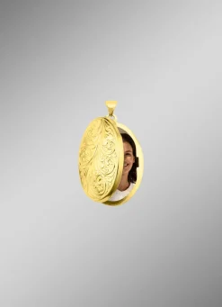 Elegantes, vergoldetes Medaillon aus Silber 925/- fein