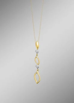 Eleganz in Bicolor: Anhänger mit synth. Zirkonia