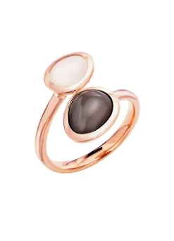 Eleganz in Roségold – Damenring mit echtem Mondstein