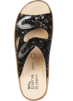 ELENA EDEN, bequeme Damen-Pantoletten, Weite H, mit herausnehmbarem Fußbett