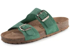 ELENA EDEN, bequeme Damen-Pantoletten, Weite H, aus Leder