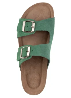 ELENA EDEN, bequeme Damen-Pantoletten, Weite H, aus Leder