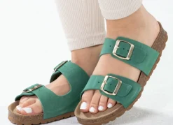 ELENA EDEN, bequeme Damen-Pantoletten, Weite H, aus Leder