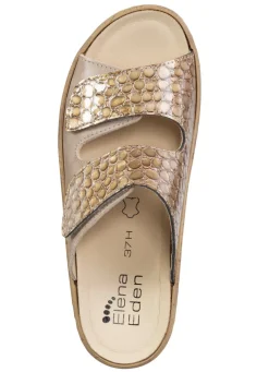 ELENA EDEN, bequeme Damen-Pantoletten, Weite H, mit herausnehmbarem Fußbett