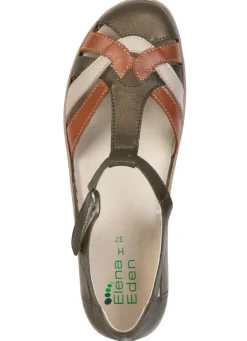 ELENA EDEN, bequeme Damen-Sandalen, Weite H, mit Klettspange