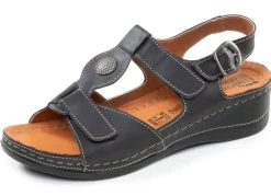 ELENA EDEN, bequeme Damen-Sandalen, Weite G, mit Klettverschluss