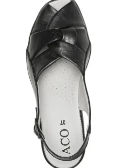 ELENA EDEN, elegante Damen-Sandalen, Weite G, aus Leder